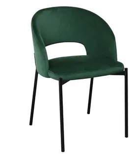 Židle HALMAR Designová židle Brinne tmavě zelená