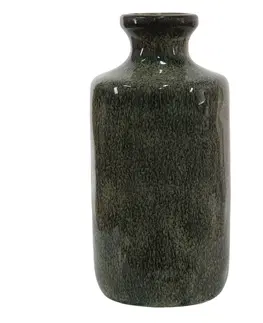 Dekorativní vázy Zelená dekorační váza Mion L - Ø10*21 cm Clayre & Eef 6CE1408L
