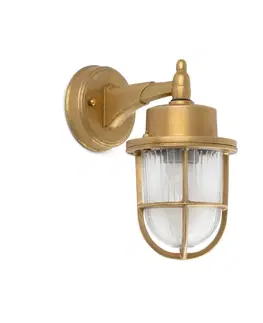 Rustikální venkovní nástěnná svítidla FARO NAHIR mosazná nástěnná lampa