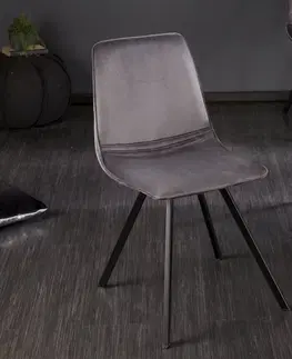 Židle Jídelní židle 4 ks AMYKLAS Dekorhome Tmavě šedá