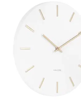 Hodiny Karlsson 5821WH Designové nástěnné hodiny  pr. 30 cm