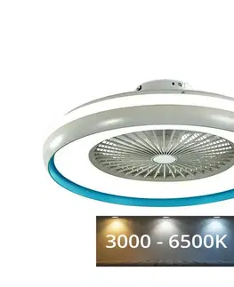 Domácí ventilátory  LED Stropní svítidlo s látorem LED/45W/230V 3000/4000/6500K modrá 