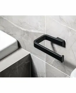 WC štětky GEDY A82414 Samoa držák toaletního papíru bez krytu, černá