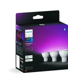 LED žárovky PHILIPS HUE Hue Bluetooth LED White and Color Ambiance set 3ks žárovek Philips 8719514342767 GU10 4,3W 350lm 2000-6500K RGB stmívatelné
