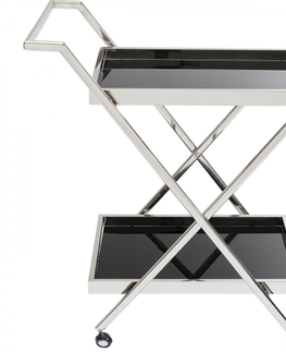 Servírovací stolky KARE Design Servírovací stolek Casino - stříbrný