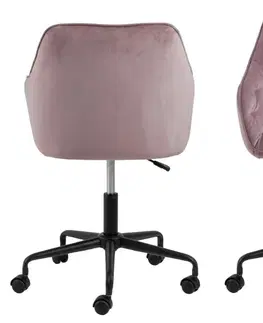 Kancelářské židle Actona Kancelářské křeslo Brooke růžové