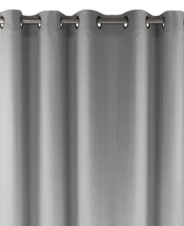 Záclony Závěs Homede Carmena se stříbrnými průchodkami šedý, velikost 140x300