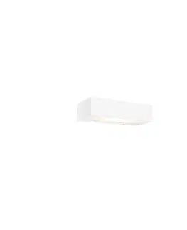 Nastenna svitidla Designová podlouhlá nástěnná lampa bílá 25 cm - Houx