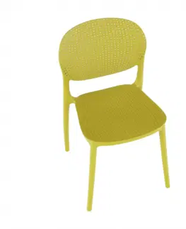 Zahradní židle Plastová židle FEDRA stohovatelná Tempo Kondela Černá
