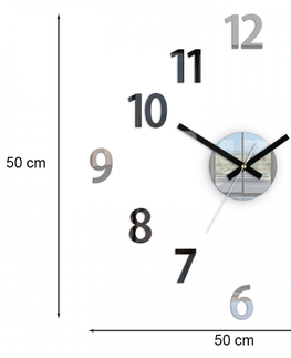 Nalepovací hodiny ModernClock Nástěnné hodiny Box černé