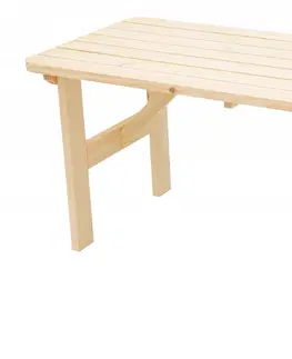 Zahradní stolky DEOKORK Masivní dřevěný zahradní stůl z borovice dřevo 32 mm (180 cm)