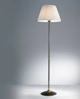 Stojací lampy Cremasco Stojací lampa Classic s textilním stínidlem