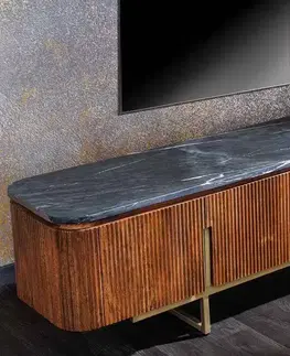 TV stolky LuxD Designový TV stolek Daichi 160 cm mango/mramor