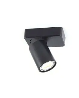 Moderní bodová svítidla ACA Lighting bodové svítidlo nástěnné 1XGU10 černá hliník 12X7X11CM ELITIS RA301S12BK