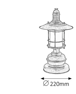 Industriální stolní lampy Rabalux stolní lampa Sudan E27 1x MAX 60W bronzová 7992