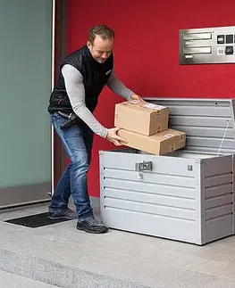 Úložné boxy Biohort Úložný zamykací box (tmavě šedá metalíza) 100 cm