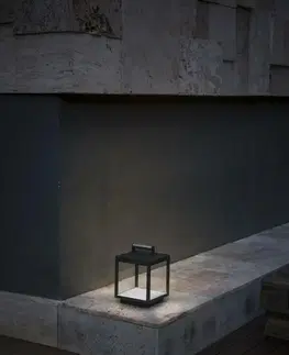 Osvětlení terasy a balkónu FARO KERALA tmavě šedá přenosná stolní lampa
