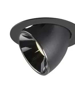 LED podhledová svítidla SLV BIG WHITE NUMINOS GIMBLE XL zápustné stropní svítidlo černé/chrom 4000 K 55° 1006073