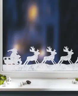 Dekorace oken a dveří Okenní dekorace  Vánoční sáně