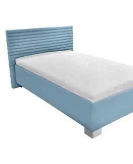 Čalouněné postele Čalouněná Postel Como 120x200, Úložný Prostor, Světle Modrá