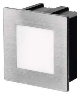 Vestavná svítidla do stěny EMOS LED orientační vestavné svítidlo 80×80 1,5W neutr. bílá IP65 1545000110