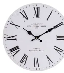 Hodiny Nástěnné hodiny Hotel Westminster, pr. 34 cm, dřevo