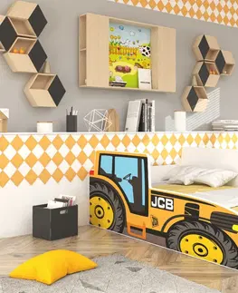 Postele ArtAdrk Dětská auto postel TRACTOR Barva: Žlutá, Provedení: 70 x 140 cm