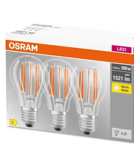 LED žárovky OSRAM OSRAM LED žárovka filament E27 Base 11W 2700K 3ks