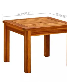 Zahradní stolky Zahradní konferenční stolek akácie Dekorhome 45x45x36 cm
