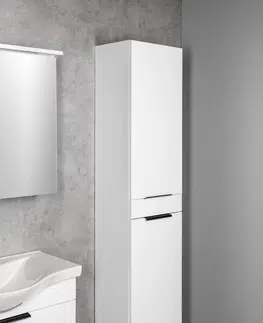 Koupelnový nábytek AQUALINE AKIRA vysoká skříňka 180x40x30cm, bílá AK180