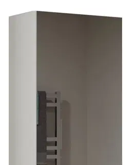 Koupelnový nábytek TP Living Závěsná koupelnová skříňka POLA se zrcadlem 40 cm bílá