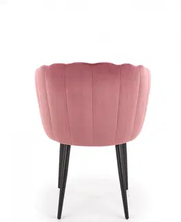 Židle HALMAR Designová židle Zelo růžová
