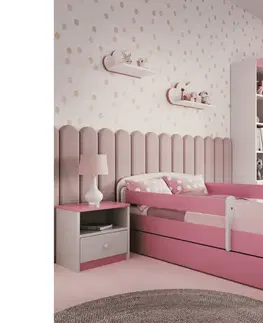 Dětské postýlky Kocot kids Dětská postel Babydreams Ledové království růžová, varianta 70x140, se šuplíky, s matrací