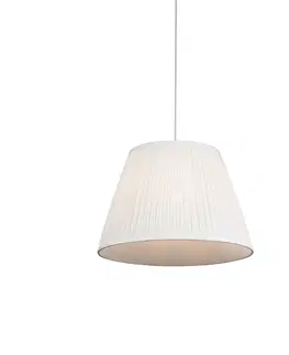 Zavesna svitidla Retro závěsná lampa krémová 45 cm - Plisse