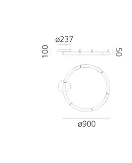 Designová nástěnná svítidla Artemide Alphabet of light kruh 90 nástěnné/stropní - Bluetooth 1306000APP