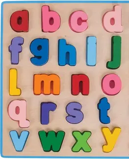 Živé a vzdělávací sady Bigjigs Toys Dětská abeceda - malá písmena