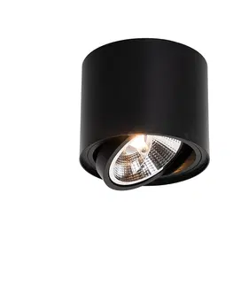 Bodova svetla Moderní stropní bodové svítidlo černé otočné a sklopné AR111 - Rondoo Up