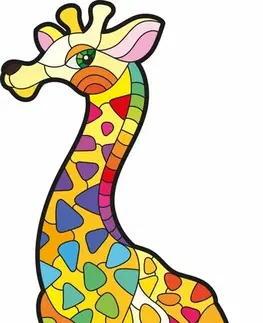 Hračky puzzle FAR FAR LAND - Dřevěné puzzle set Žirafa