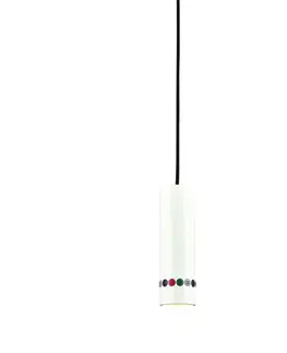 Moderní závěsná svítidla ACA Lighting závěsné svítidlo 1XGU10 BUTTONS bílá kov IP20 D6XD10XH150CM YL22271PCF
