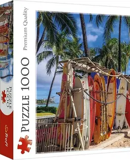 Hračky puzzle TREFL -  Puzzle 1000 - Pláž Waikiki, Hawai