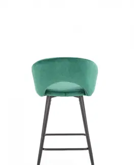 Barové židle HALMAR Barová židle Ivy6 tmavě zelená