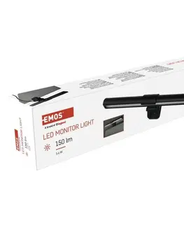 LED stolní lampy EMOS LED světlo monitoru MIA Z7625