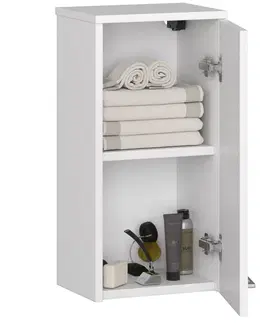 Koupelnový nábytek Ak furniture Závěsná koupelnová skříňka Fin 30 cm bílá