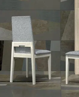 Luxusní jídelní židle Estila Designová jídelní židle Rodas s nízkým rámem na zádové opěrce s volitelným čalouněním 93cm