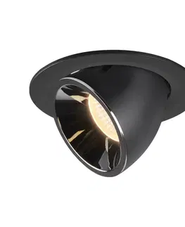 LED podhledová svítidla SLV BIG WHITE NUMINOS GIMBLE L zápustné stropní svítidlo černé/chrom 3000 K 40° 1005998