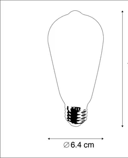 Zarovky E27 LED dlouhá rustikální lampa ST64 3,5W 250LM 2300K