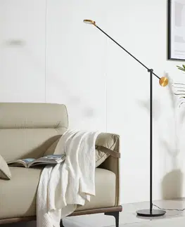 Stojací lampy Lucande Lucande Adomas LED stojací lampa, stmívatelná