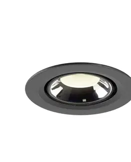 LED podhledová svítidla SLV BIG WHITE NUMINOS GIMBLE XS zápustné stropní svítidlo černé/chrom 4000 K 55° 1005857