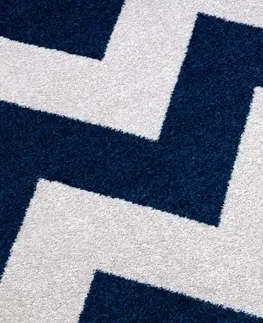 Koberce a koberečky Dywany Lusczow Kusový koberec SKETCH KANE modrý / bílý - Cikcak, velikost 280x370