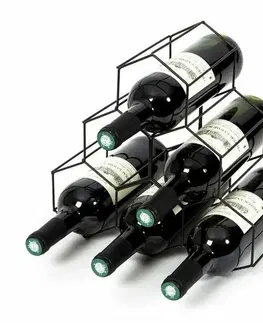 Stojany na víno Compactor Stojan pro 6 lahví vína, 28 x 28 x 4,5 cm, matná ocel